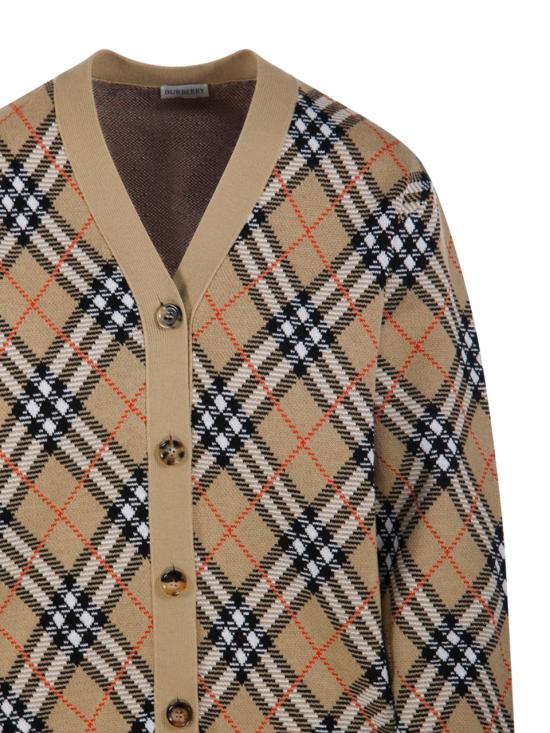 25FW 버버리 체크 울 가디건 8110579 Beige - BURBERRY