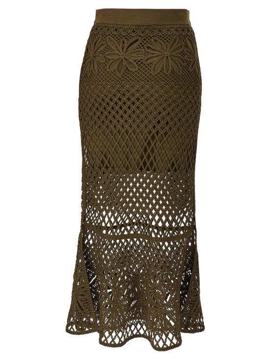 25SS 핑코 미디 스커트 104732A2FFX26 Green - PINKO