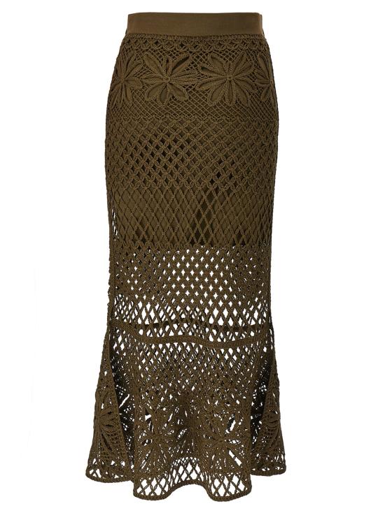 25SS 핑코 미디 스커트 104732A2FFX26 Green