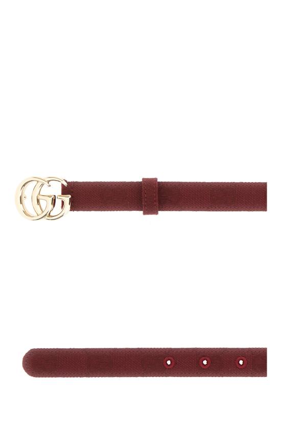 25FW 구찌 슬림 벨트 409417FADG2 8417 ROSSO ANCORA - GUCCI