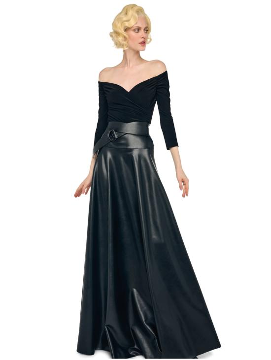 25FW 노마카말리 바디수트 티셔츠 KK325BPLR19001black - NORMA KAMALI