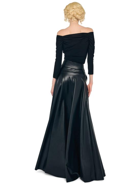 25FW 노마카말리 바디수트 티셔츠 KK325BPLR19001black - NORMA KAMALI