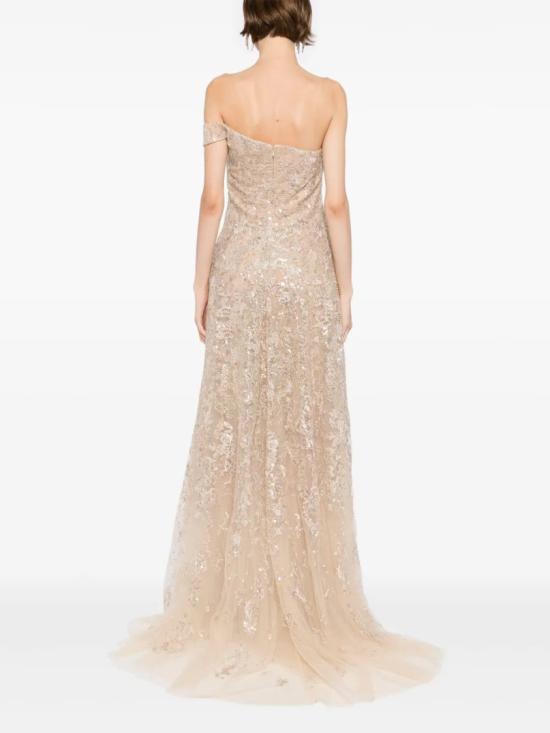  사이드 코베이시 롱 원피스 오프숄더 롱 자수 드레스 - SAIID KOBEISY