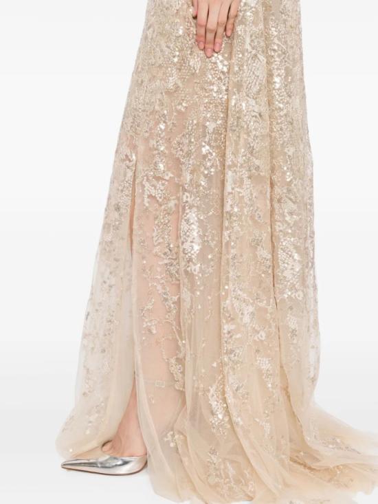  사이드 코베이시 롱 원피스 오프숄더 롱 자수 드레스 - SAIID KOBEISY