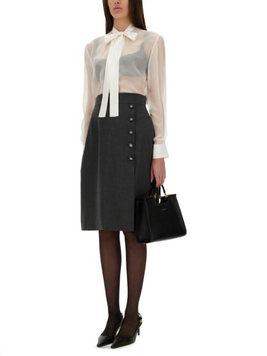 25SS 돌체앤가바나 미디 스커트 F4C1CT FU286S8290 Grey - DOLCE & GABBANA