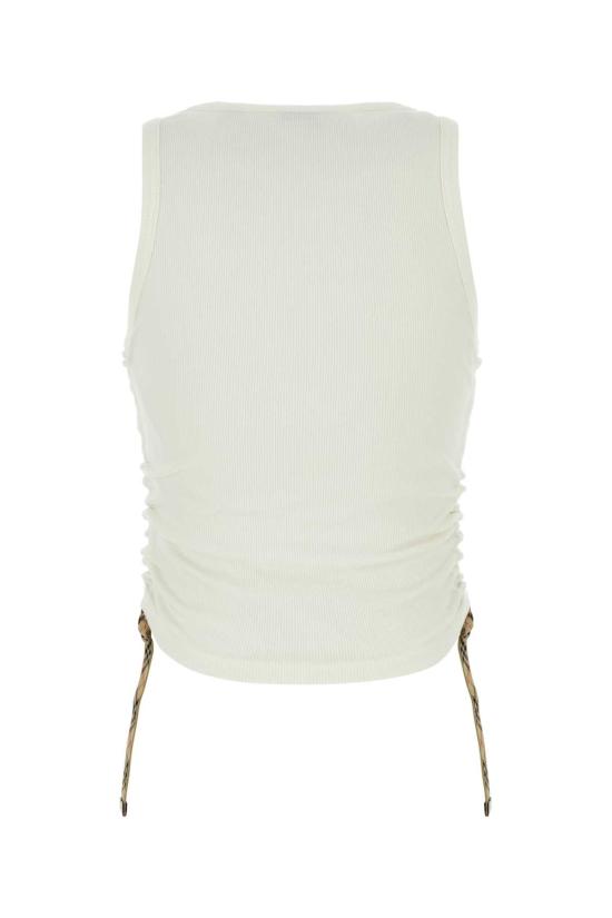 25SS 버버리 립드 저지 탱크탑 8109197 B8764 White - BURBERRY