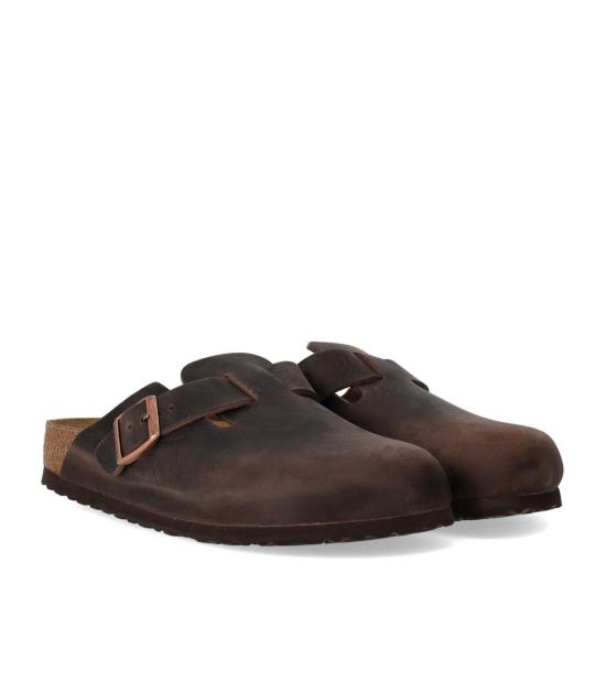 26FW 버켄스탁 보스턴 오일드 레더 클로그 860133 M 40 Brown - BIRKENSTOCK