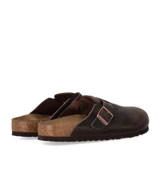 26FW 버켄스탁 보스턴 오일드 레더 클로그 860133 M 40 Brown - BIRKENSTOCK