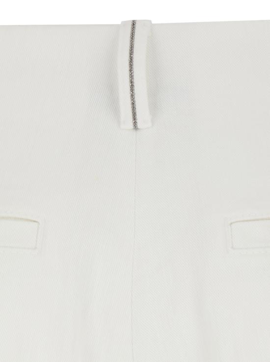 25FW 브루넬로 쿠치넬리 스트레이트 팬츠 MH137P4013C600 White - BRUNELLO CUCINELLI