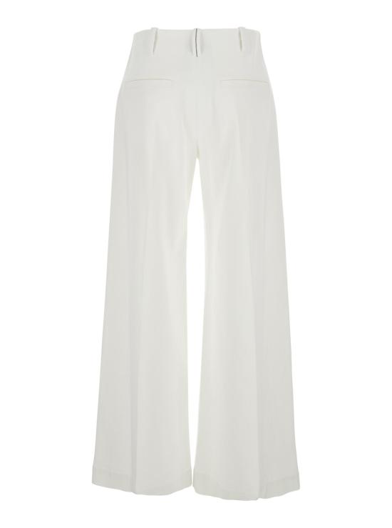 25FW 브루넬로 쿠치넬리 스트레이트 팬츠 MH137P4013C600 White - BRUNELLO CUCINELLI