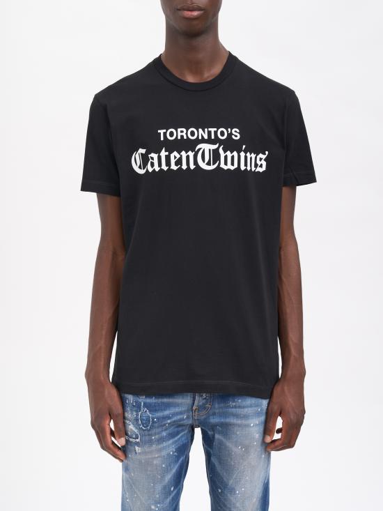 25FW 디스퀘어드2 반팔 티셔츠 MS71GD1586D20020900 Black