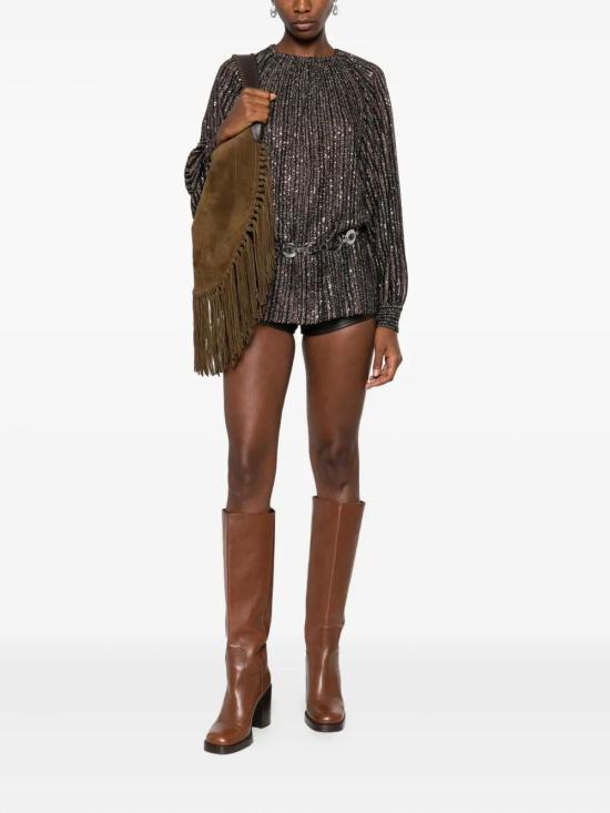 25FW 미소니 스웨터 DS25WN17BK01CL BROWN BLACK S80E3 - MISSONI