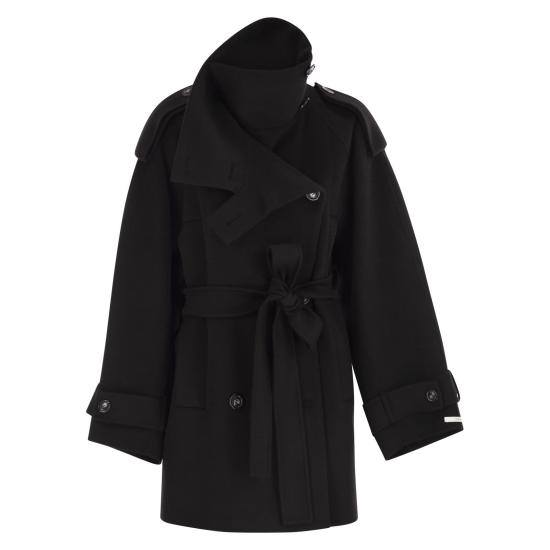 25FW 스포트막스 YOLE 울코트 2522016063600 BLACK