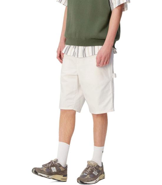  칼하트 WIP 싱글 니 쇼츠 I031504 35002 30 White - CARHARTT WIP