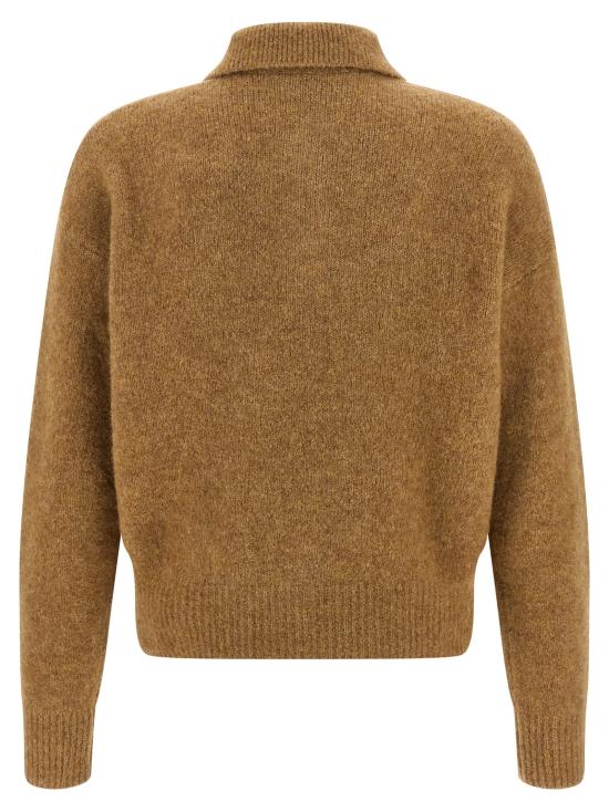 25FW 아미 알파카 아미 롱 슬리브 폴로 스웨터 HPL405KN0021280 - AMI