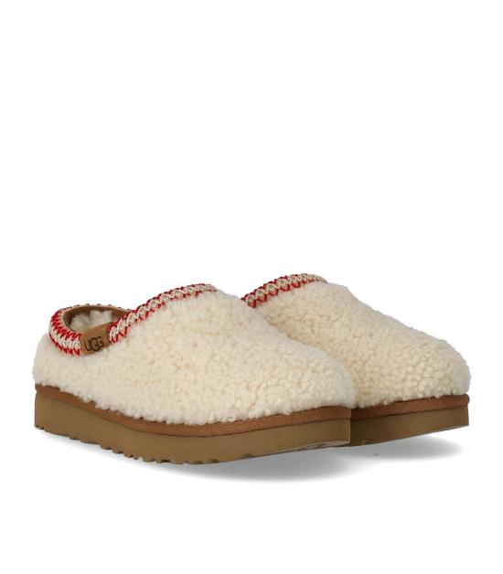  어그 맥시 컬리 타스만 슬리퍼 1158356 NAT 36 White - UGG