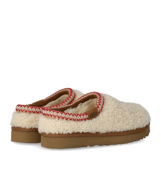  어그 맥시 컬리 타스만 슬리퍼 1158356 NAT 36 White - UGG