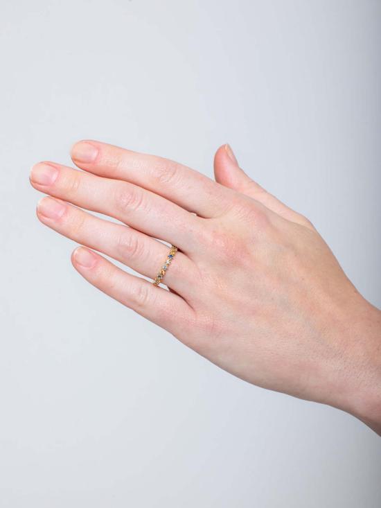  Melissa Joy Manning 반지 멜리사 조이 매닝 몬태나 사파이어 밴드 링