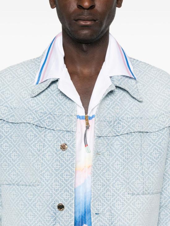 25FW 카사블랑카 수트 자켓 MPF25JK401 02BLUE Blue - CASABLANCA