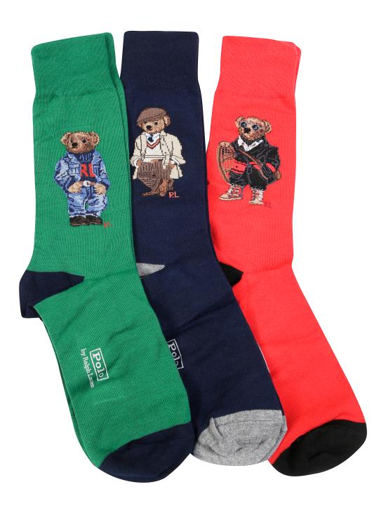 25FW 폴로 랄프로렌 양말 449P04717001 GREEN NAVY RED Green navy red - POLO RALPH LAUREN