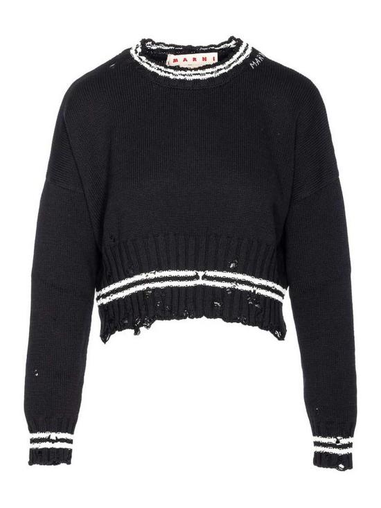 25FW 마르니 긴팔 티셔츠 UFC652GCMD0276Q2V2N99 Black