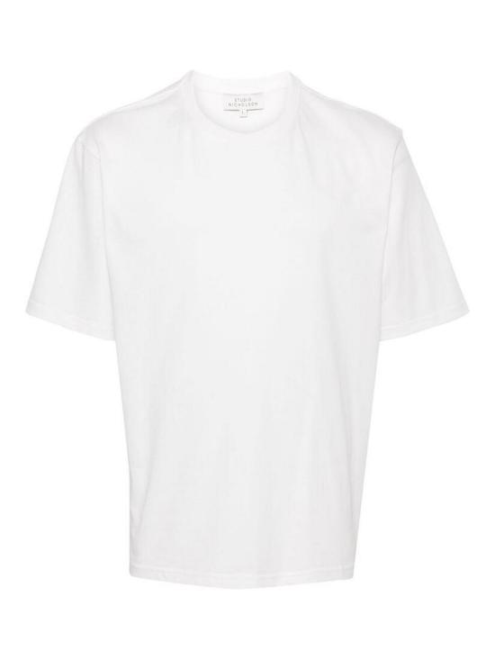 25FW 스튜디오 니콜슨 반팔 티셔츠 SNM1326BRICOFFWH White
