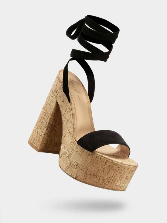  지안비토로시 뮬/슬리퍼 G3170285RICCSGNESUBLACKCORK - GIANVITO ROSSI