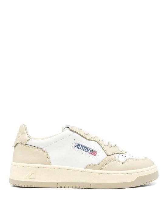 25FW 오트리 메달리스트 로우 레더 스니커즈 AULWWB60 White
