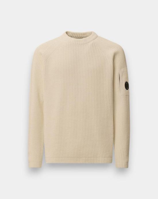 25FW 씨피 컴퍼니 코튼 셔닐 크루넥 스웨터 19CMKN023A005558G 103 Gauze white