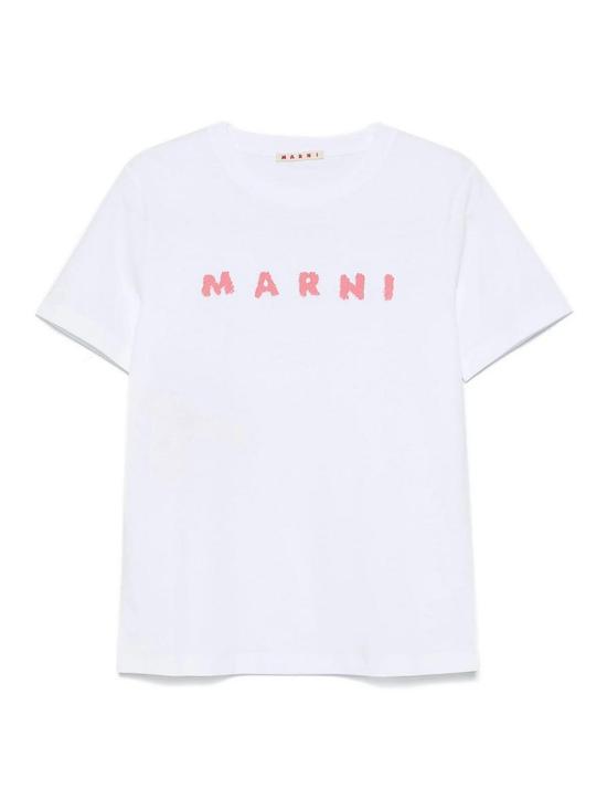 25FW 마르니 반팔 티셔츠 USCX42THJE0293P8S1W01 White