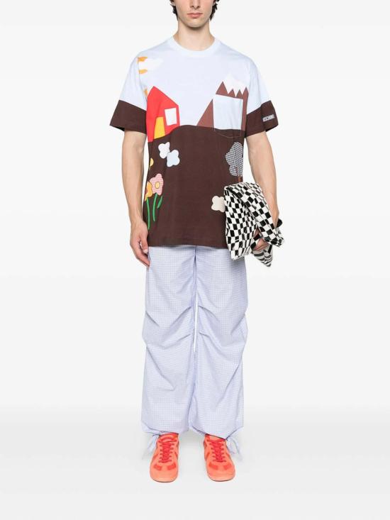  모스키노 반팔 티셔츠 524107303888 Blue - MOSCHINO