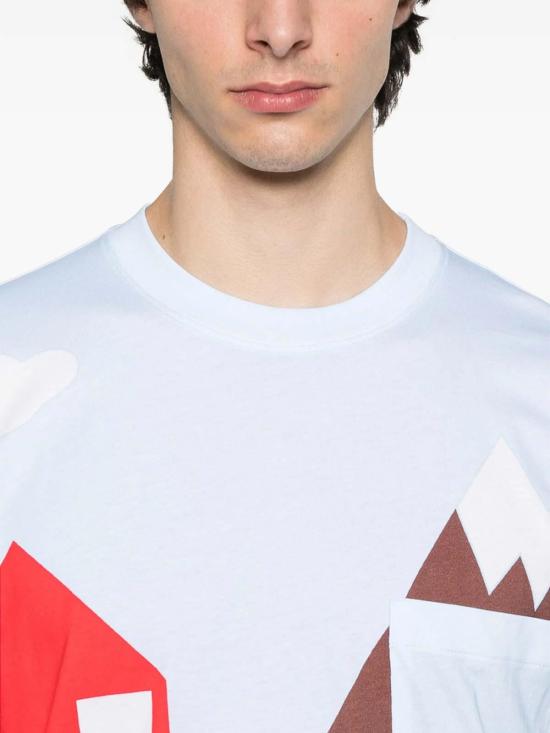  모스키노 반팔 티셔츠 524107303888 Blue - MOSCHINO