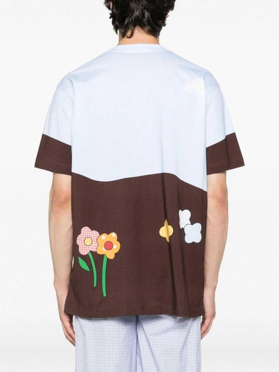  모스키노 반팔 티셔츠 524107303888 Blue - MOSCHINO