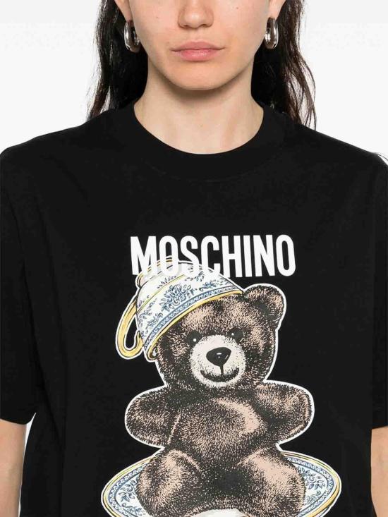  모스키노 반팔 티셔츠 554107241555 Black - MOSCHINO