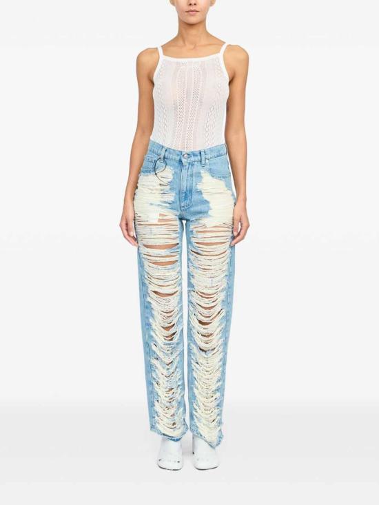  MM6 메종마르지엘라 스트레이트 팬츠 S62LB0199M30018962 Blue - MM6 MAISON MARGIELA