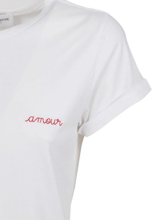  메종 라비쉬 반팔 티셔츠 POITOUAMOURWHITE White - MAISON LABICHE