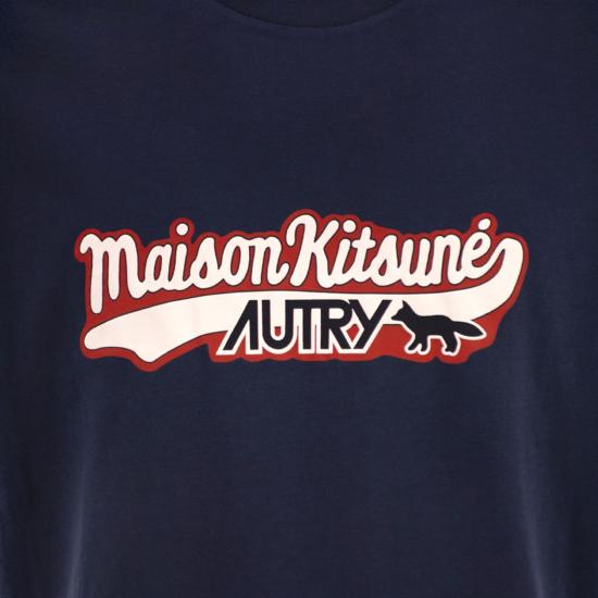 25FW 오트리 X 메종키츠네 폴로 티셔츠 TSPX BLUE - AUTRY X MAISON KITSUNE