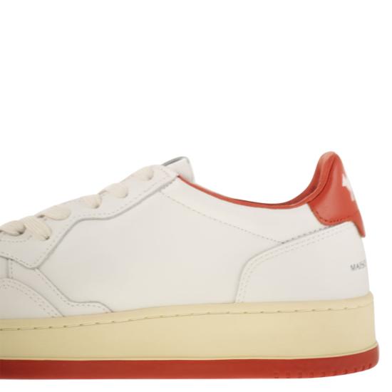 25FW 오트리 X 메종키츠네 스니커즈 AULM WHITE RED - AUTRY X MAISON KITSUNE