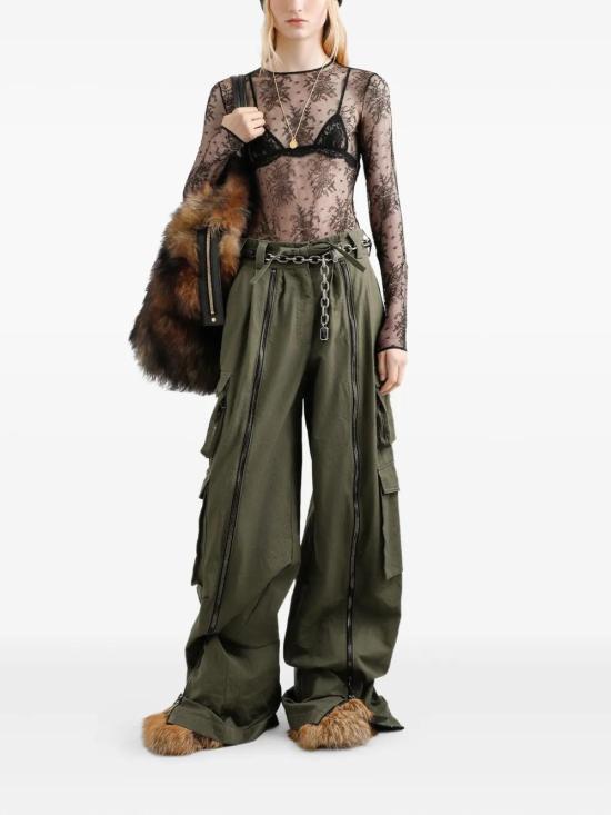 25FW 돌체앤가바나 바디수트 티셔츠 F79BPTFLREX N0000 NERO - DOLCE & GABBANA