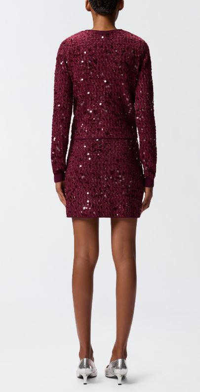 25FW 핑코 가디건 MAMMAMIA105935 A2Y9R57 Bordeaux - PINKO