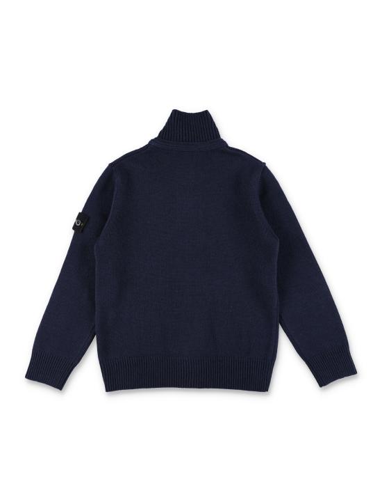 26FW [키즈] 스톤 아일랜드 터틀넥 니트 5100003S00M1 V0020 Blu - STONE ISLAND