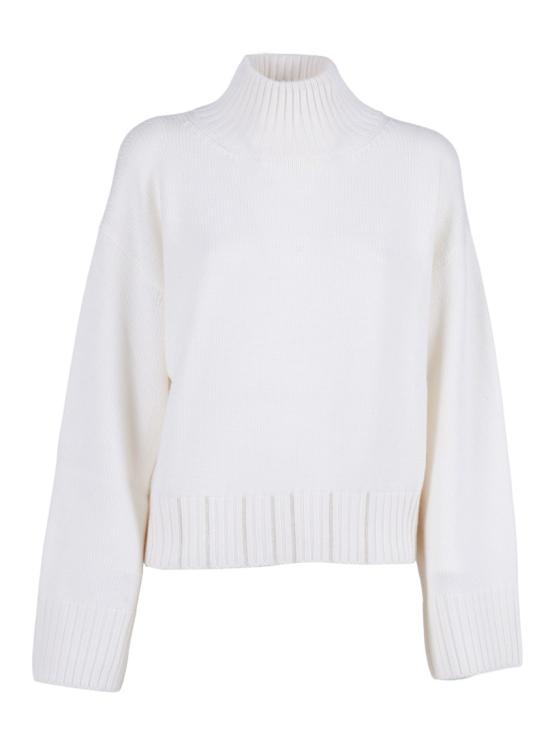 25FW 파비아나 필리피 리브드 모크 넥 스웨터 MAD215F104L558 White