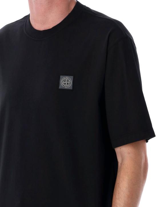 25FW 스톤 아일랜드 반팔 티셔츠 S152100025S0115 V0029 Nero - STONE ISLAND