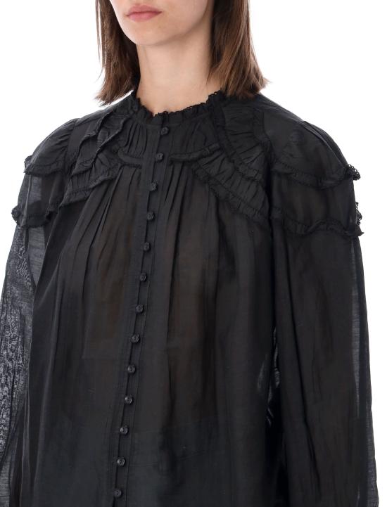 26FW 이자벨마랑에뚜왈 크리스타 블라우스 HT0681FBB3J04E 01BK NERO - ISABEL MARANT ETOILE