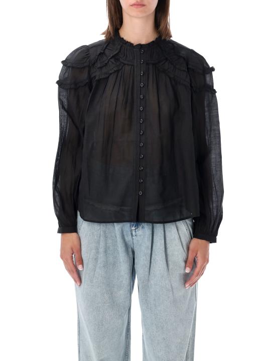 26FW 이자벨마랑에뚜왈 크리스타 블라우스 HT0681FBB3J04E 01BK NERO - ISABEL MARANT ETOILE