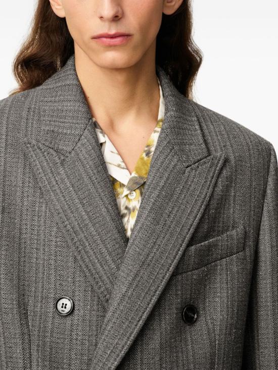 25FW 아미 코트 HCO110 WV00800711 Grey - AMI