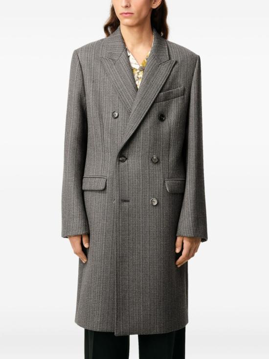 25FW 아미 코트 HCO110 WV00800711 Grey - AMI