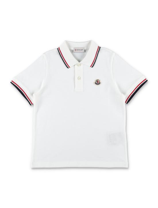 25FW [키즈] 몽클레어 폴로 셔츠 8A0000389ALK 034 Bianco