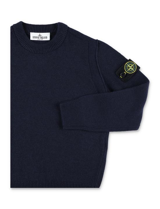 26FW [키즈] 스톤 아일랜드 캐시미어 니트 5100002S00M1 V0020 Blu - STONE ISLAND