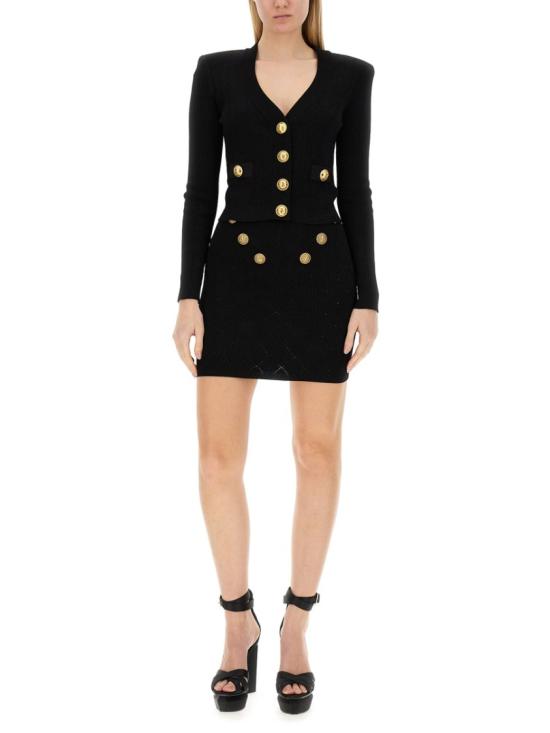  발망 숏 스커트 CF1LB004 KF530PA Black - BALMAIN